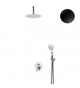 Bruma Lusitano Zestaw natryskowy Ø 250 mm Podtynkowy z ramieniem sufitowym i słuchawką Night sky 1075604NS