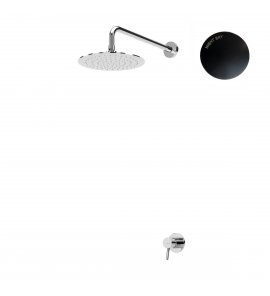 Bruma Lusitano Zestaw natryskowy Ø 250 mm Podtynkowy z ramieniem ściennym Night sky 1077603NS
