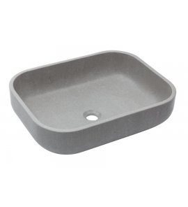 Alanad Galeras Umywalka kamienna prostokątna nablatowa 510x395 mm szary marmur KUN-005SZ