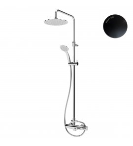 Bruma Lusitano Zestaw wannowo-natryskowy Naścienny Ø 200 mm Night sky 1072606NS