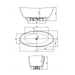    Hoesch Namur Wanna wolnostojąca 160x75 cm biały 4404.010305 PROMOCJA DO ODWOŁANIA 