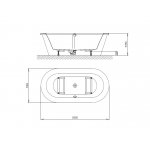 Hoesch Starck 1 Wanna wolnostojąca z obudową 180x90 cm biały 6021.010010