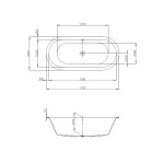 Hoesch Starck 2 Wanna do zabudowy 175x80 cm biały 6135.010