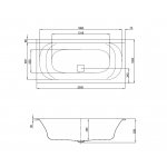 Hoesch Thasos Wanna do zabudowy 200x100 cm biały 3742.010