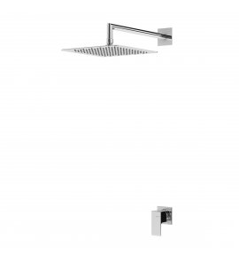 Bruma Linea Zestaw natryskowy 250 mm Podtynkowy z ramieniem ściennym Chrom 1827603CR