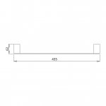 Bruma Artic Wieszak na ręcznik chrom 450 mm Chrom 1780004CR