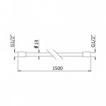 Bruma Lux Wąż prysznicowy 150 cm satinox 1456301ST W MAGAZYNIE !!!