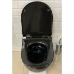 Flaminia App Wc wiszący bez kołnierza 54x36 cm z deską wolnoopadającą Nero Czarny połysk AP118GNER QKCW09NER 