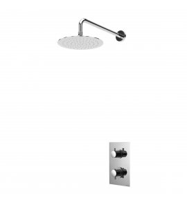Bruma Elo Zestaw natryskowy termostatyczny podtynkowy z deszczownicą ścienną Ø 230 mm Chrom 1387801CR