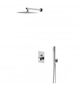 Bruma Escudo Zestaw natryskowy podtynkowy z deszczownicą 250x250 mm i słuchawką prysznicową Chrom 1027652CR