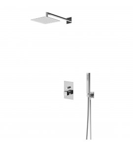 Bruma Escudo Zestaw natryskowy podtynkowy z deszczownicą 200x200 mm i słuchawką prysznicową Chrom 1027662CR
