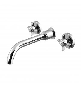 Bruma Imperial Bateria umywalkowa z korkiem Click-Clack Naścienna Chrom 1170102CR