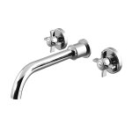 Bruma Imperial Bateria umywalkowa z korkiem Click-Clack Naścienna Chrom 1170102CR