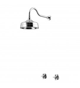 Bruma Imperial Bateria natryskowa podtynkowa z deszczownicą Ø 200 mm ścienną Chrom 1177600CR