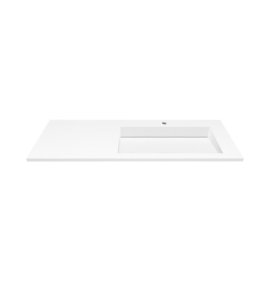 Cristalstone Linea Ideal Umywalka wpuszczana w blat biała U1200-MBPOLC/CR