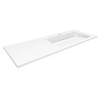 Cristalstone Linea Ideal Umywalka wpuszczana w blat biała U1200-MBPOLC/CR