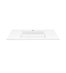 Cristalstone Linea Ideal Umywalka wpuszczana w blat biała U1200-MCOLC/CR