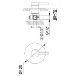KOHLMAN Axel Bateria natryskowa podtynkowa czarny mat QW220AB