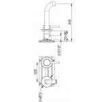 KOHLMAN Axel Bateria umywalkowa podtynkowa czarny mat QW180AB