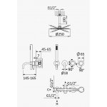 Bruma Lusitano Zestaw wannowo-prysznicowy podtynkowy z deszczownicą Ø 250 mm, prysznicem ręczny i wylewka Sunrise 1073521SR