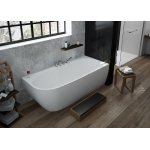 HOESCH iSensi Wanna akrylowa przyścienna/narożna prawa - typu monoblock z obudową, z przelewem z napełnianiem 190x90 cm chrom 3856.010