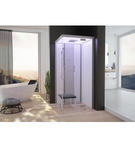 HOESCH SensePerience Kabina parowa prostokątna prawa bez brodzika 1200x1000 biała 531321B.550
