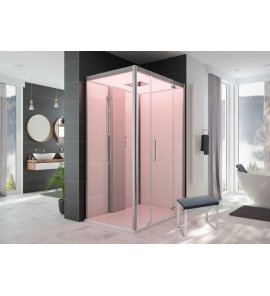 HOESCH SensePerience Kabina parowa prostokątna prawa z brodzikiem z odlewu mineralnego 1200x1000 biały 531321xA.010550