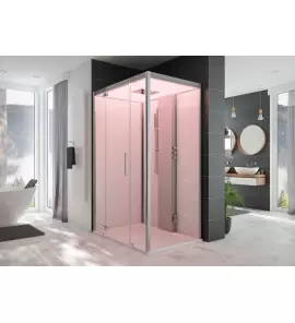 HOESCH SensePerience Kabina parowa prostokątna lewa z brodzikiem z odlewu mineralnego 1200x1000 biała 532321xA.010550