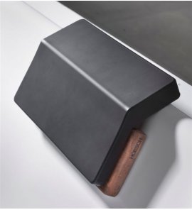 HOESCH Comfort Zagłówek PU/drewno egzotyczne tek/czarny 89216