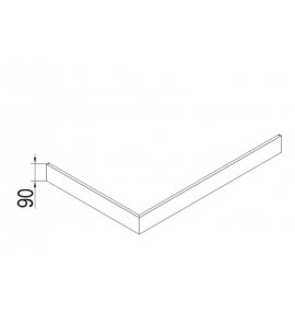HOESCH SensePerience Obudowa aluminiowa do brodzika kabiny parowej o wymiarach 1200x1000 - narożna biała 27803