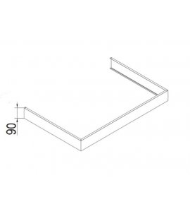 HOESCH SensePerience Obudowa aluminiowa do brodzika kabiny parowej o wymiarach 1000x1000 - przyścienna biała 27801