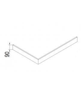 HOESCH SensePerience Obudowa aluminiowa do brodzika kabiny parowej o wymiarach 1000x1000 - narożna biała 27800