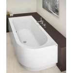 HOESCH Happy D. Wanna akrylowa narożna lewa z obudową z systemem wodno-powietrznym hydromasażu Reviva II 180x80 cm biała 6485E