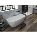 HOESCH iSensi Wanna akrylowa przyścienna typu monoblock z obudową, z przelewem szczelinowym z dedykowanym systemem hydromasażu powietrznego 190x90 cm biała 3824i