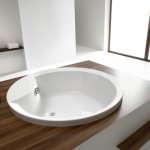 HOESCH Orlando Wanna akrylowa okrągła z systemem wodno-powietrznym hydromasażu Reviva II ∅ 160 cm biała 6017E