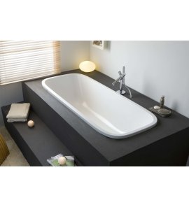 HOESCH SingleBath Uno Wanna akrylowa owalna do zabudowy z systemem wodno-powietrznym hydromasażu Reviva II 176,6x75 cm biała 3687E