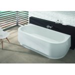 HOESCH Happy D. Wanna akrylowa przyścienna do zabudowy z systemem wodno-powietrznym hydromasażu Reviva II 180x80 cm biała 6180E