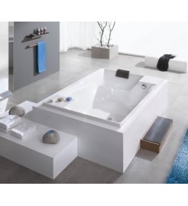 HOESCH Santee Wanna akrylowa prostokątna z systemem wodno-powietrznym hydromasażu Reviva II 190x120 cm biała 6652E