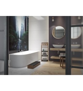 HOESCH iSensi Wanna akrylowa przyścienna/narożna prawa do zabudowy z systemem wodno-powietrznym hydromasażu Reviva II 180x80 cm biała 3850E