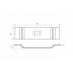   Galatea Design Relax Półka gięta na wannę przeźroczysta 75 cm GD750GX W MAGAZYNIE!!