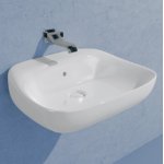 Flaminia Fluo 60 Umywalka nablatowa - wisząca 60 cm z półką na baterię biała FU60L