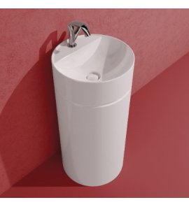 Flaminia MonoTwin Slim Umywalka jednootworowa przyścienna biała MTR42P