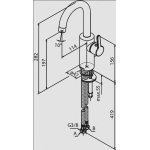  Damixa Silhouet Bateria umywalkowa Piccolo czarny mat 747306100