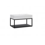 Cristalstone Stelaż pod umywalkę z półką i wieszakiem na ręcznik 70 x 45 x 30 cm czarny mat ST700-04