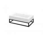 Cristalstone Stelaż pod umywalkę 80 x 45 x 15 cm czarny mat ST800-01