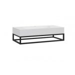 Cristalstone Stelaż pod umywalkę 90 x 45 x 15 cm czarny mat ST900-01