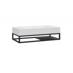 Cristalstone Stelaż pod umywalkę wiszący 90 x 45 x 15 cm czarny mat ST900-02