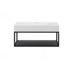 Cristalstone Stelaż pod umywalkę z półką 90 x 45 x 30 cm czarny mat ST900-03