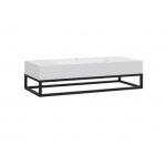 Cristalstone Stelaż pod umywalkę 100 x 45 x 15 cm czarny mat ST1000-01