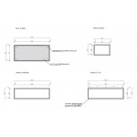 Cristalstone Stelaż pod umywalkę z półką 100 x 45 x 30 cm czarny mat ST1000-03